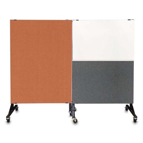 Sliding Door Indoor Enclosed Corkboard, 4, UV9001ACS4824-BLACK-FORBO